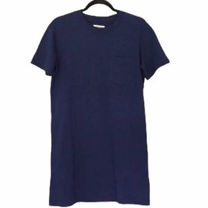 Madewell Pocket Tee Dress Vibrant Blue
